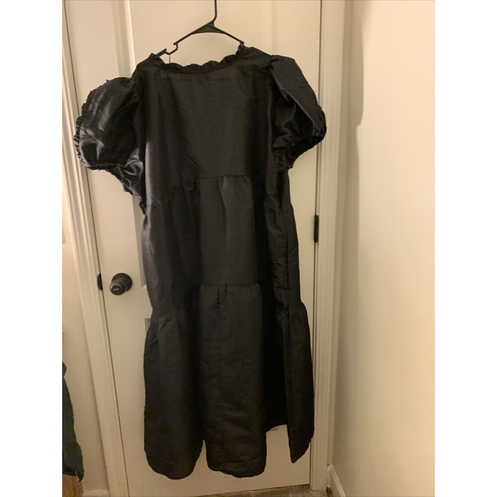 Kika Vargas Women's Fit & Flare Midi Dress Ruffle Edge Short Sleeve Size 4X